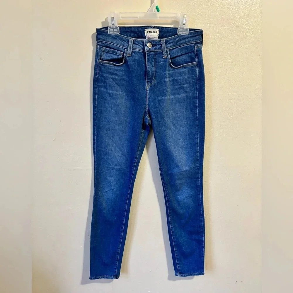 L’AGENCE Margot Jean Skinny High Rise Light Vintage Size 26 - Picture 2 of 15